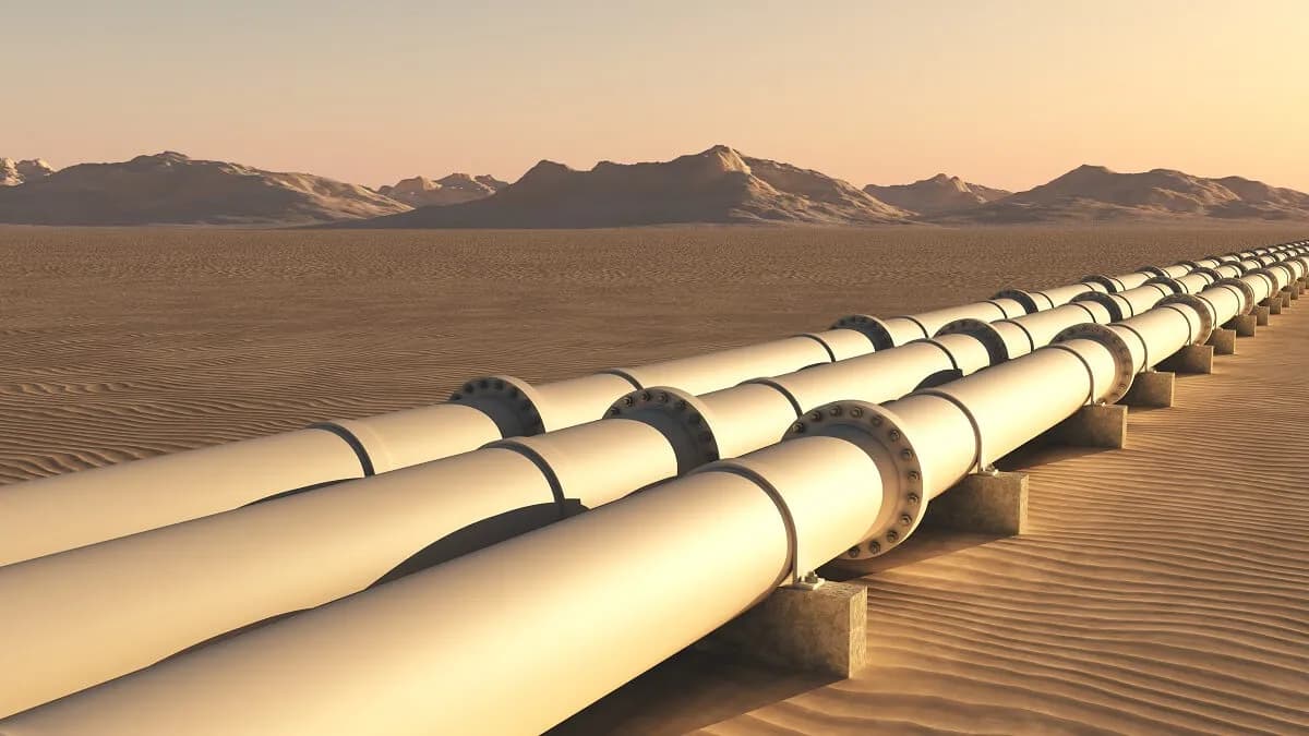 Pipeline In Desert